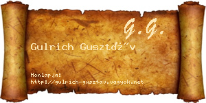 Gulrich Gusztáv névjegykártya