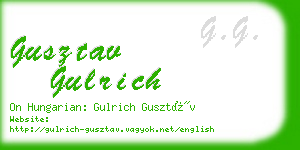 gusztav gulrich business card